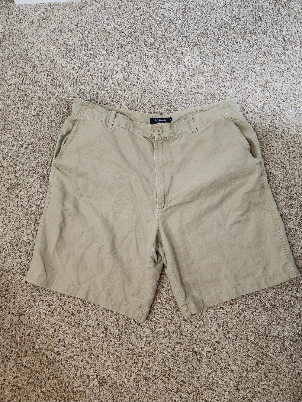 Sonoma Khaki Linen/ Cotton Mens Shorts
